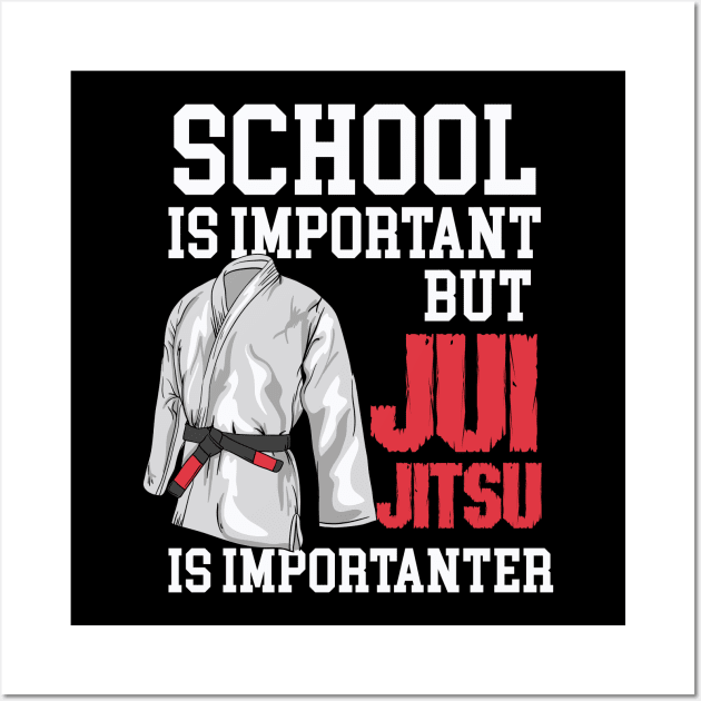 Jiu Jitsu Is Importanter - Funny BJJ Martial Arts Wall Art by Fresan